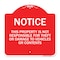 Signmission This Property Is Not Responsible for Theft or Damage to Vehicles or Contents, A-DES-RW-1818-22809 A-DES-RW-1818-22809 - alternate 1